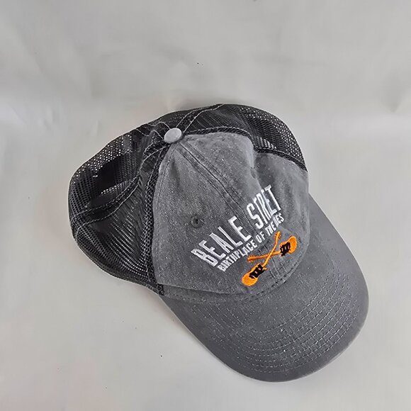 Beale Street Memphis Trucker Hat Gray Embroidered Guitar Cap Adjustable Blues - Picture 3 of 8